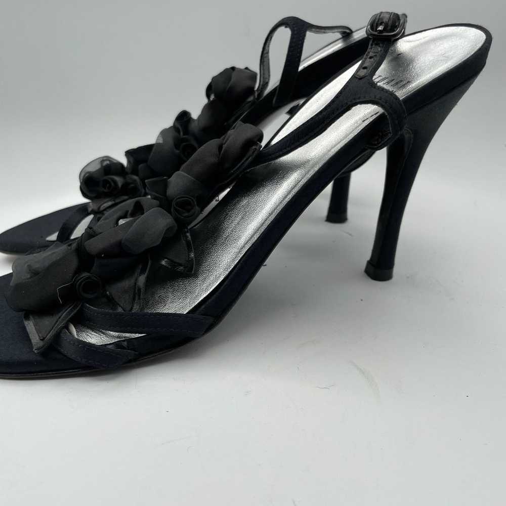 Stuart Weitzman black flower heels - image 6