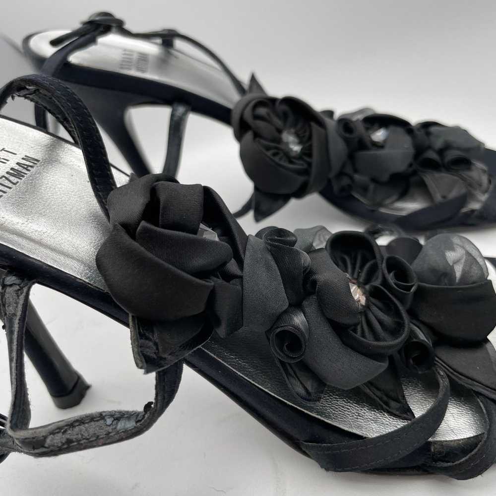 Stuart Weitzman black flower heels - image 8