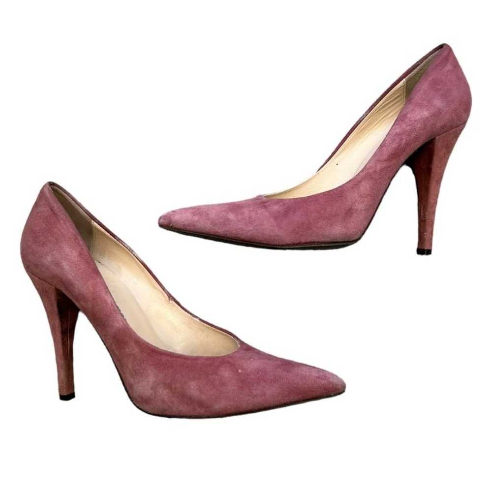 Y2K Gastone Lucioli Mauve Italian Suede High Heel… - image 1