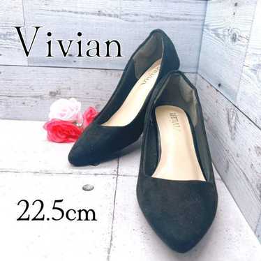 Vivian Pointed Toe Black Shoes 22.5cm Black - image 1