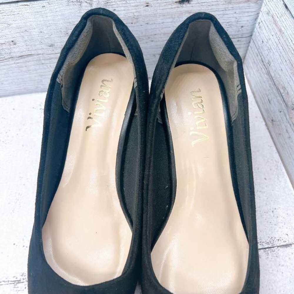 Vivian Pointed Toe Black Shoes 22.5cm Black - image 3