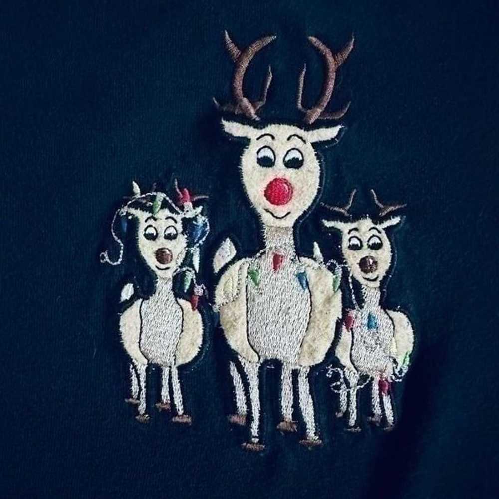 Vintage Rudolph Reindeer Christmas Long Sleeve Gr… - image 7