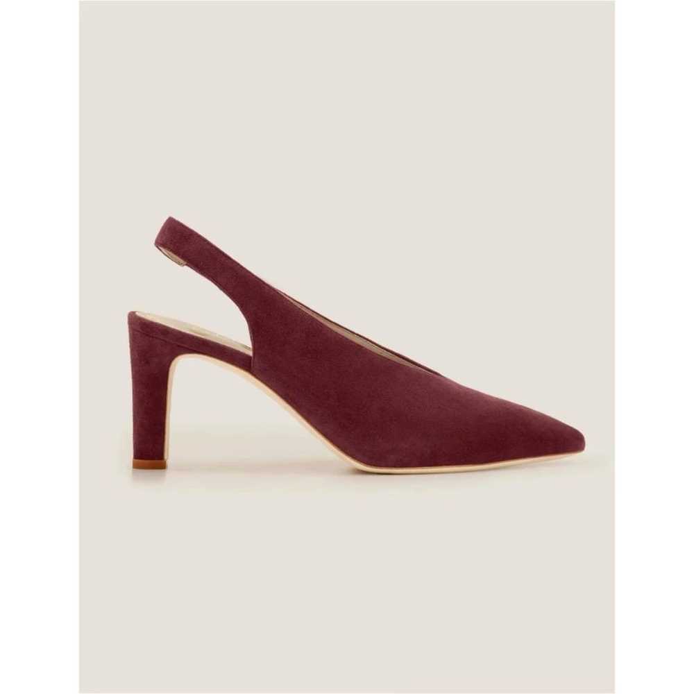 Boden Lena EY 38 Burgundy Suede Pointed Toe Sling… - image 2