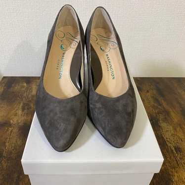 Ginza Washington Pumps Suede Gray 6.5cm Heel Size 