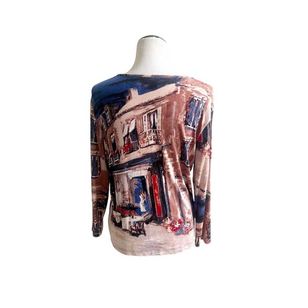 Chicos Travelers Vintage Blouse Sz. 2/Medium Art … - image 3