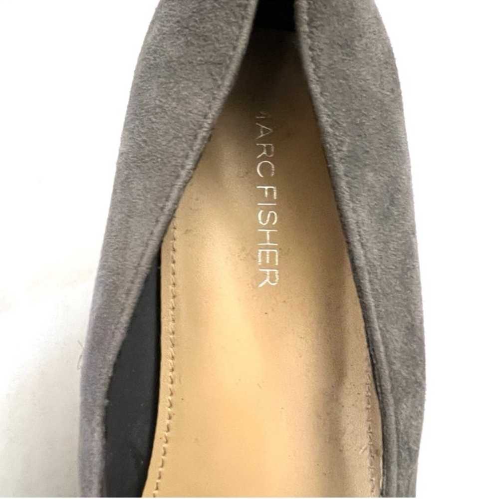 Marc Fisher Gray Suede Leather Block Heel Shoe Si… - image 6