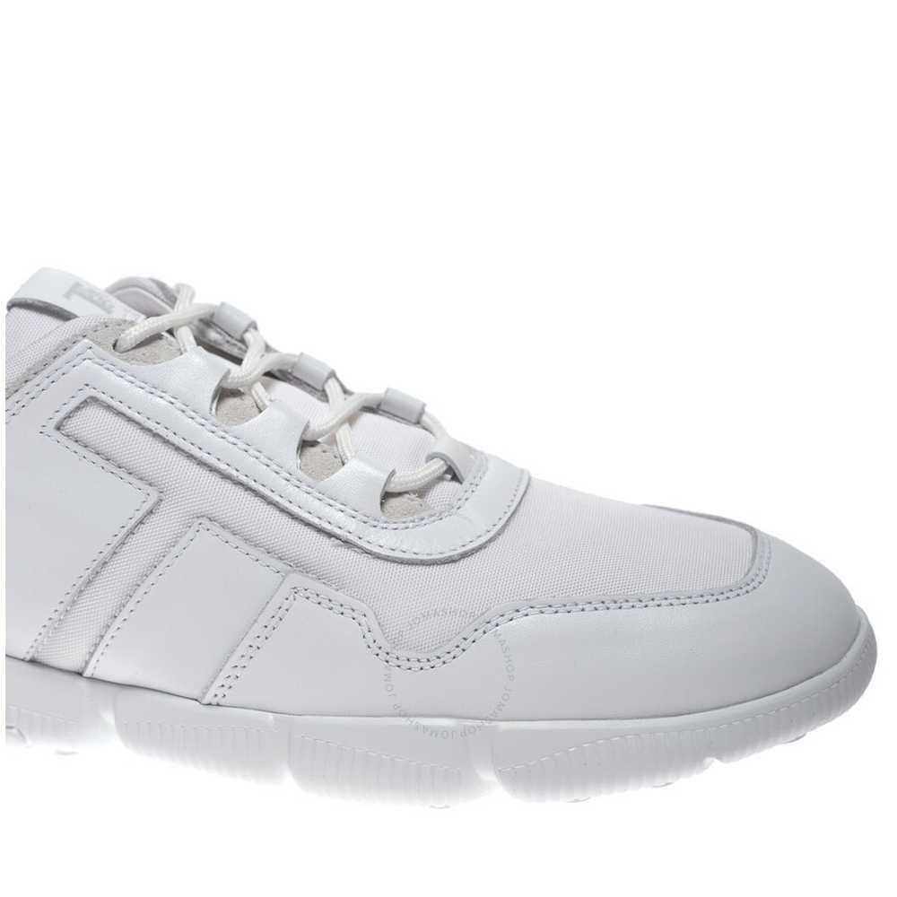 Tod's Tods Men's White Fabric And Leather Low-Top… - image 4