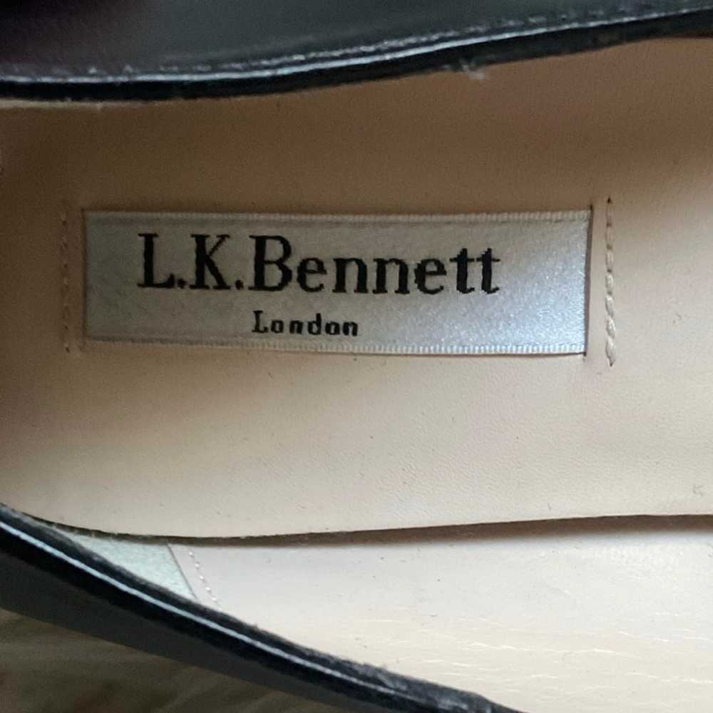 L.K.Bennett London Black Leather Round Toe High H… - image 8