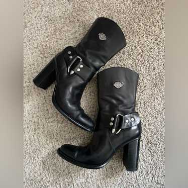 Harley Davidson leather heel boots women size 7 - image 1