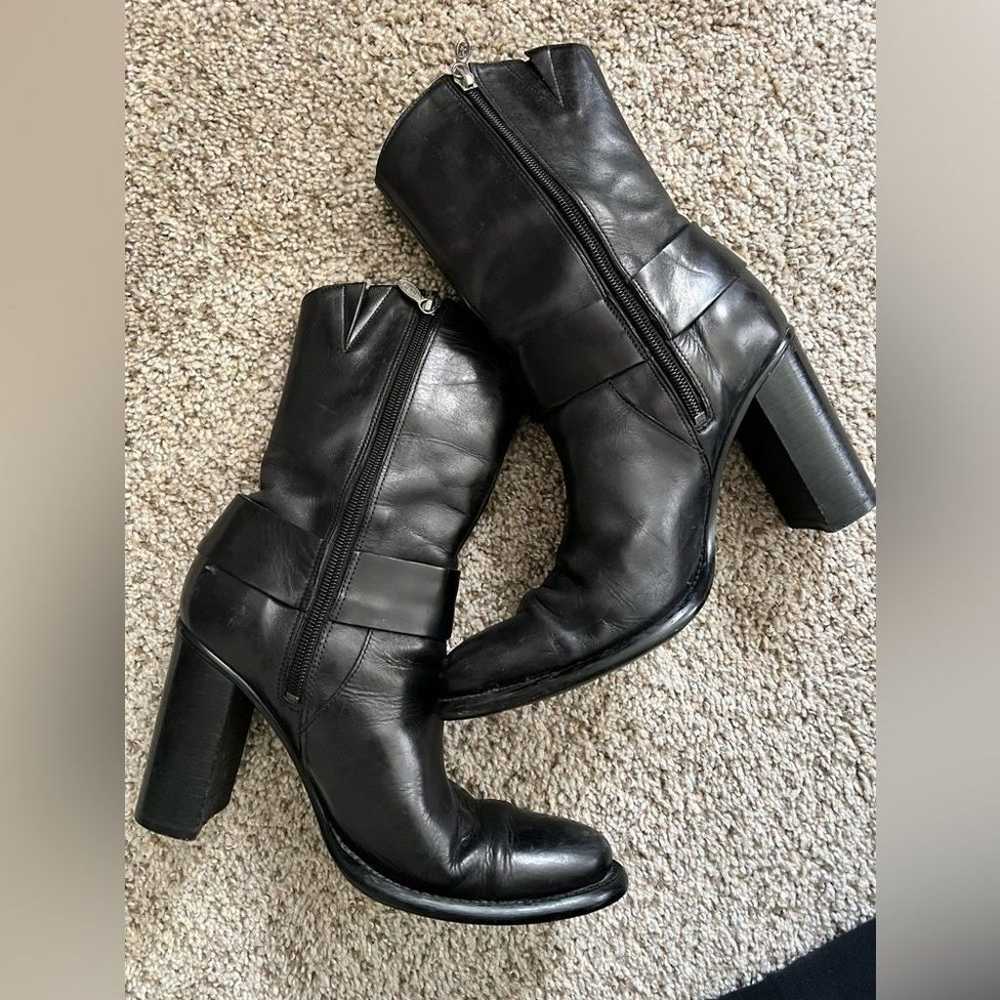 Harley Davidson leather heel boots women size 7 - image 3