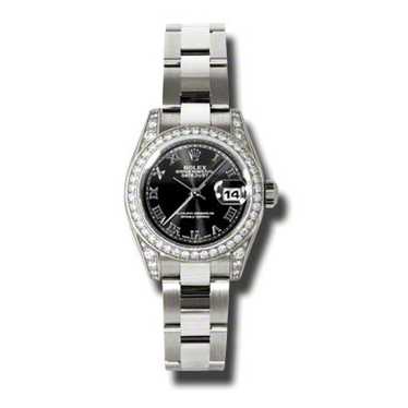 Rolex Lady Datejust 26 Black Dial 18K White Gold … - image 1