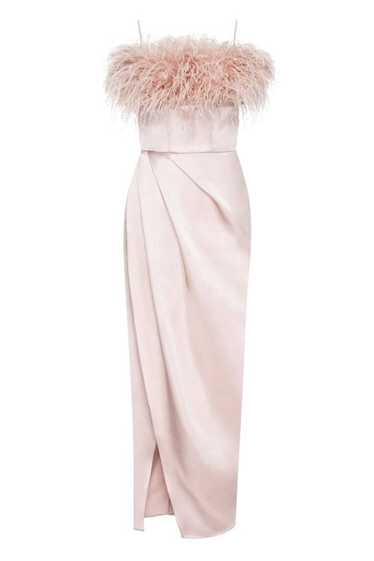 Milla Misty Rose Celina Slip Midi Feathered Dress