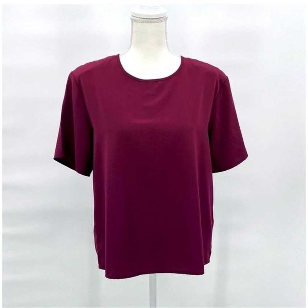 Martinique Vintage Blouse Top Burgundy Size L - image 1