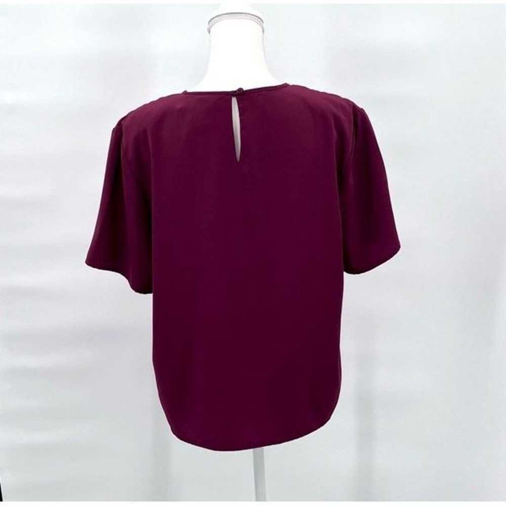 Martinique Vintage Blouse Top Burgundy Size L - image 2