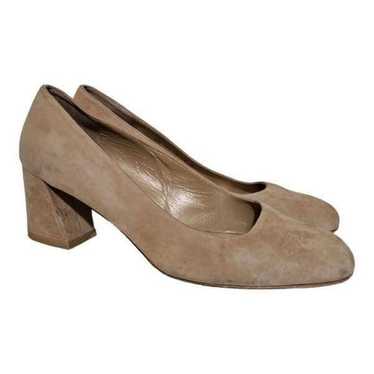 STUART WEITZMAN Mary Mid Beige Tan Suede Pump - S… - image 1