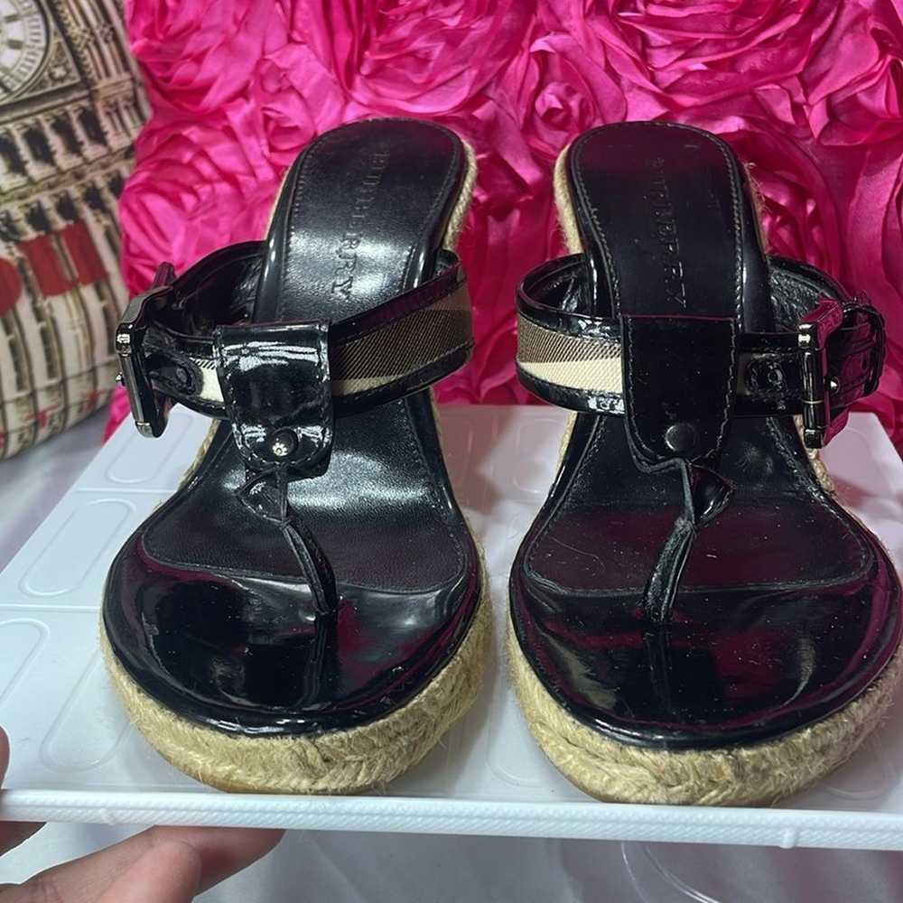 Black Burberry wedges!, size 39/8US - image 3