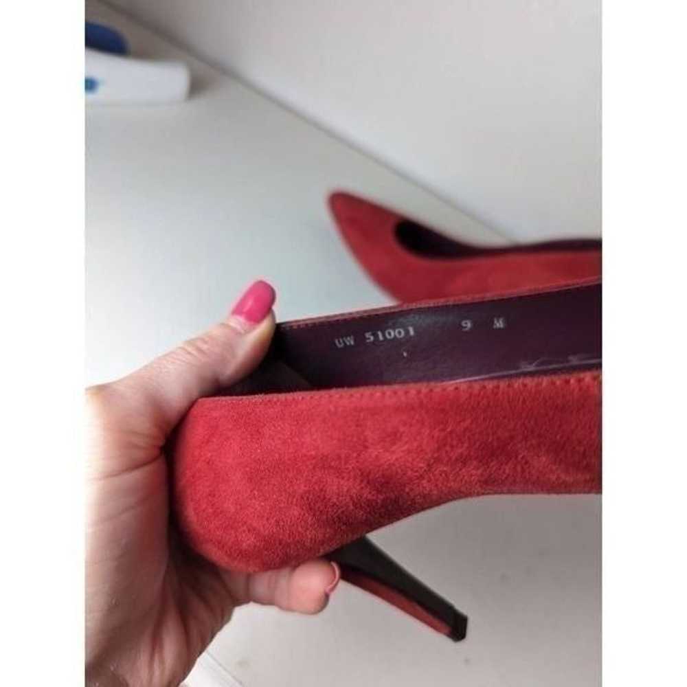 STUART WEITZMAN Stuart 85 Burgundy Suede Pump Siz… - image 11