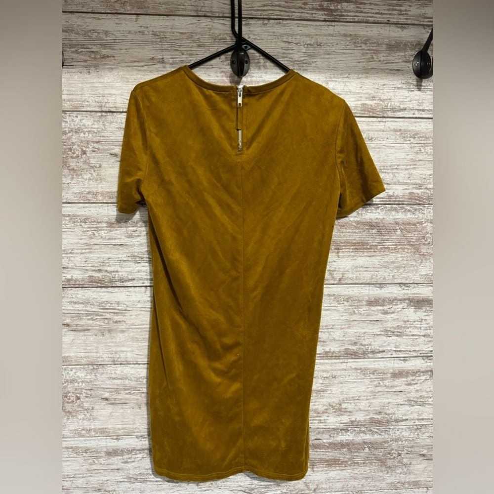 Zara Trafaluc Women's Shift Dress Mustard Yellow … - image 3