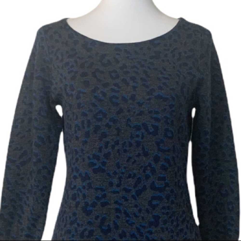 LOFT Women's Gray Animal Leopard Print Wool Blend… - image 6