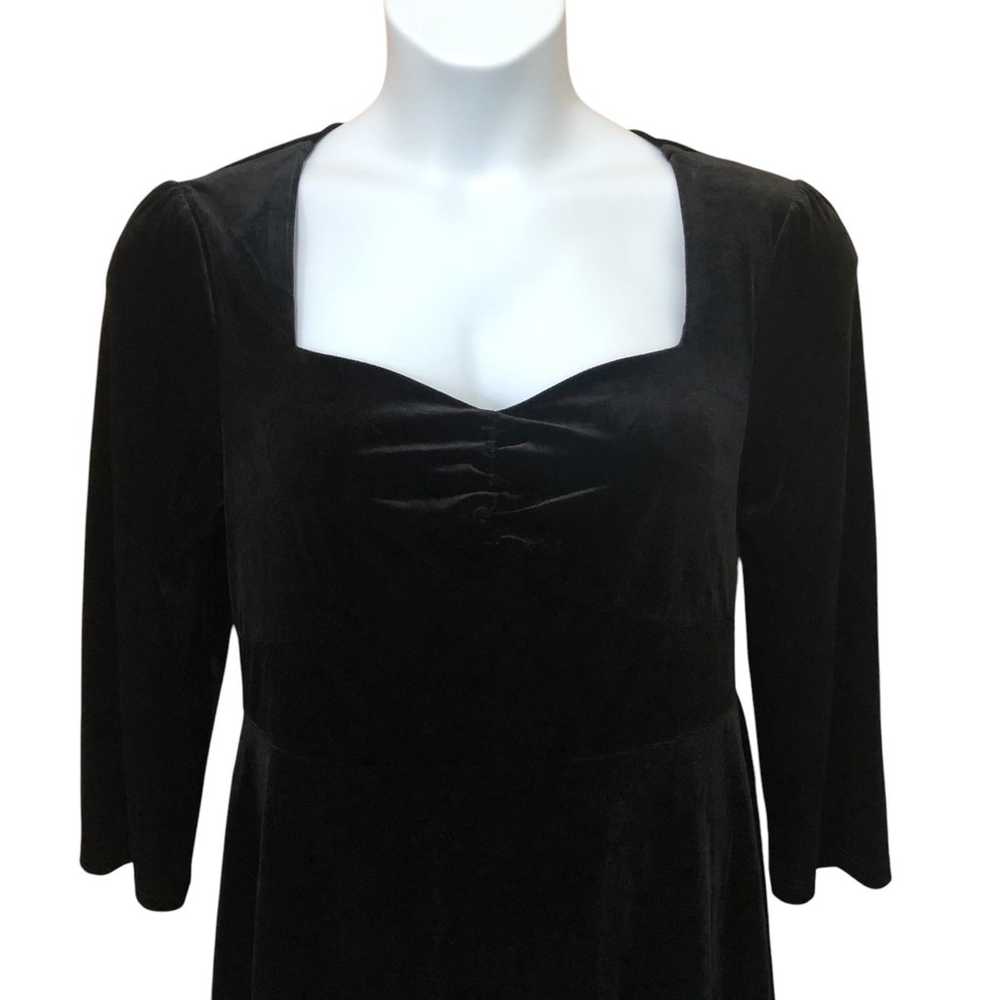 Allegra K Women’s Black Velour Party Cocktail Dre… - image 2