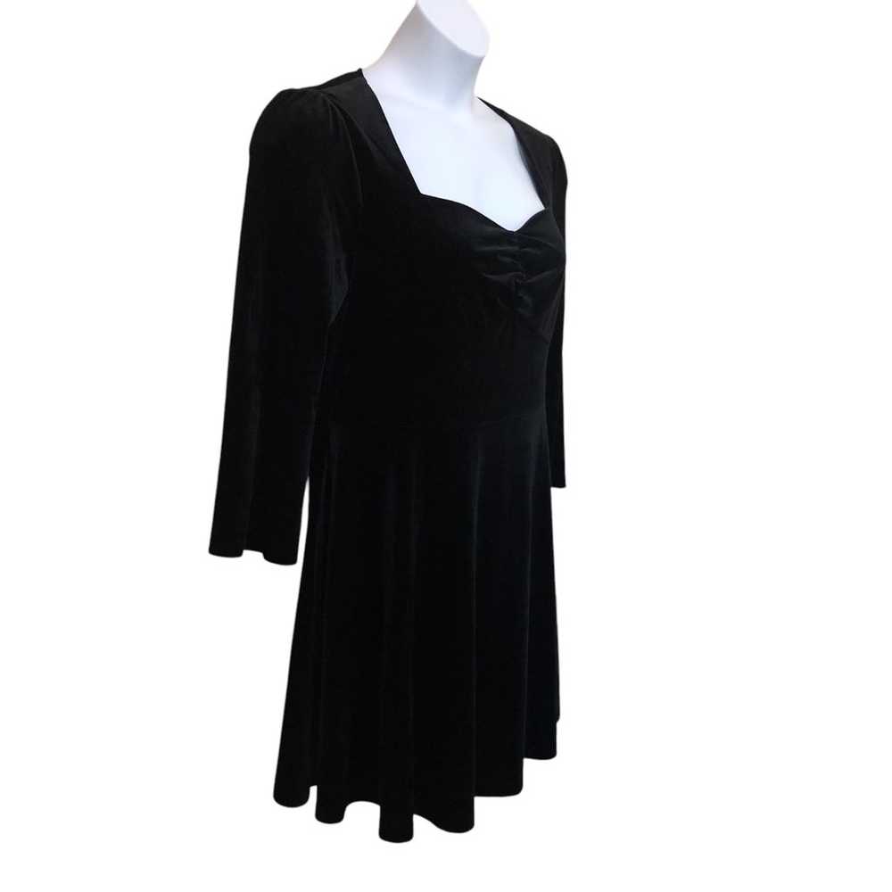 Allegra K Women’s Black Velour Party Cocktail Dre… - image 3