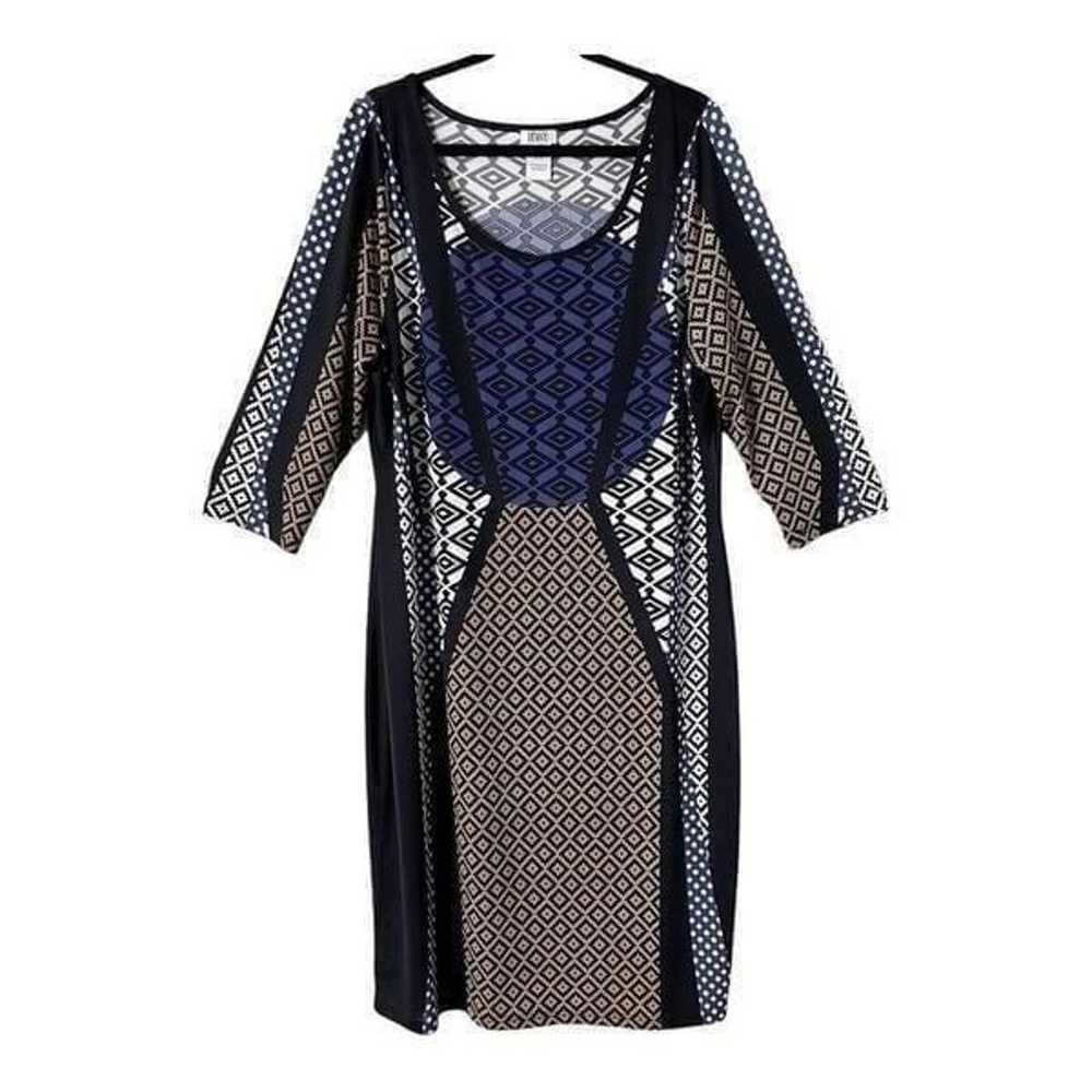 Monroe And Maine 3/4 Sleeve Geometric MIDI Dress … - image 3