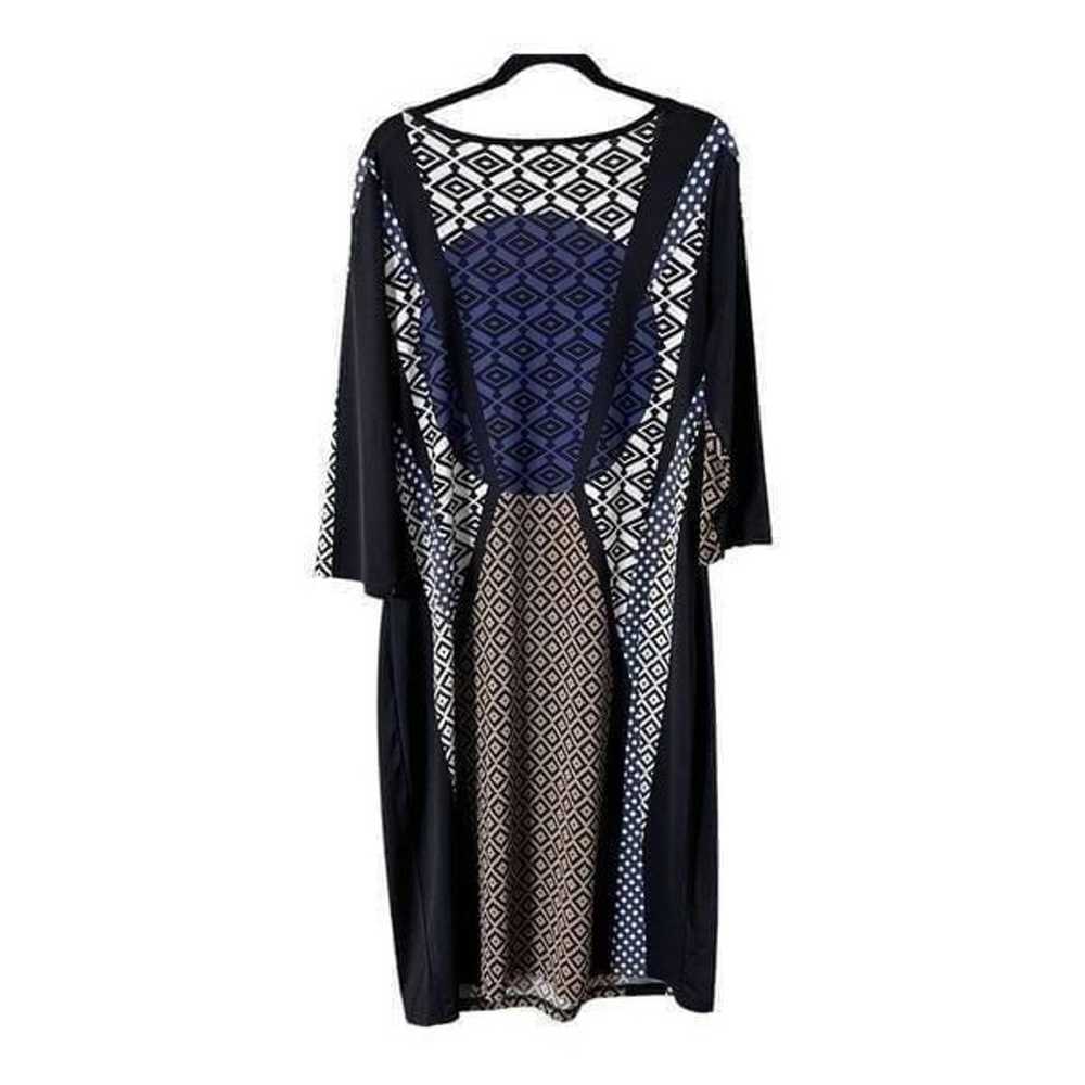 Monroe And Maine 3/4 Sleeve Geometric MIDI Dress … - image 4