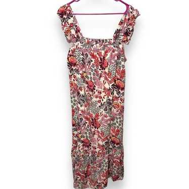 Knox Rose XXL Boho Midi Dress Floral Pink Orange … - image 1