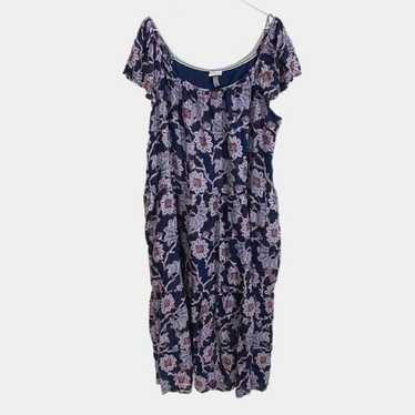 Knox Rose Floral Flutter Short Sleeve A-Line Maxi… - image 1