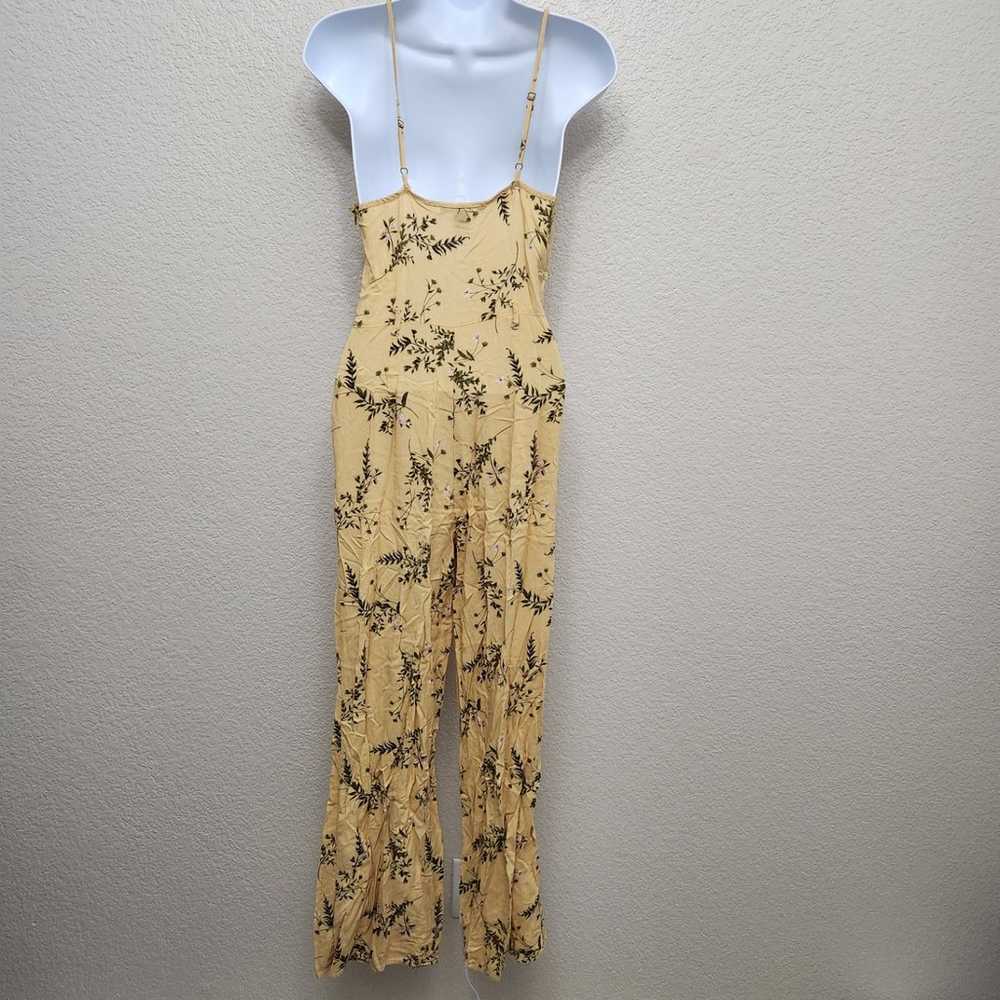 Forever 21 Yellow Pink Floral Print Spaghetti Str… - image 2