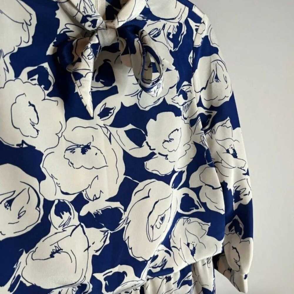 Vintage white and blue floral print dress - image 2