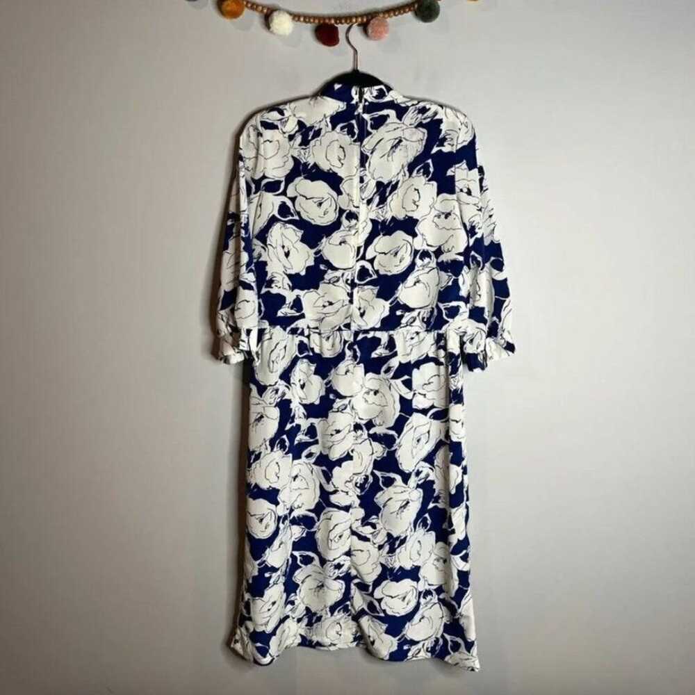 Vintage white and blue floral print dress - image 5