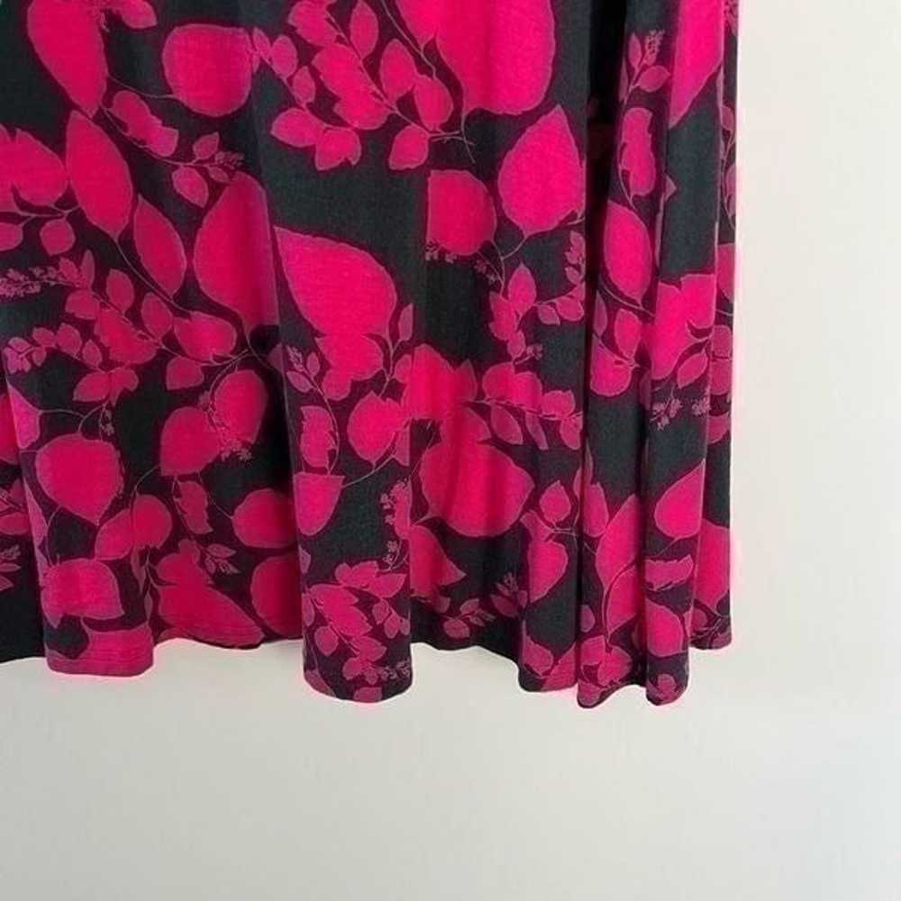 Garnet Hill Brianna Wrap Dress Pink Gray Floral F… - image 5