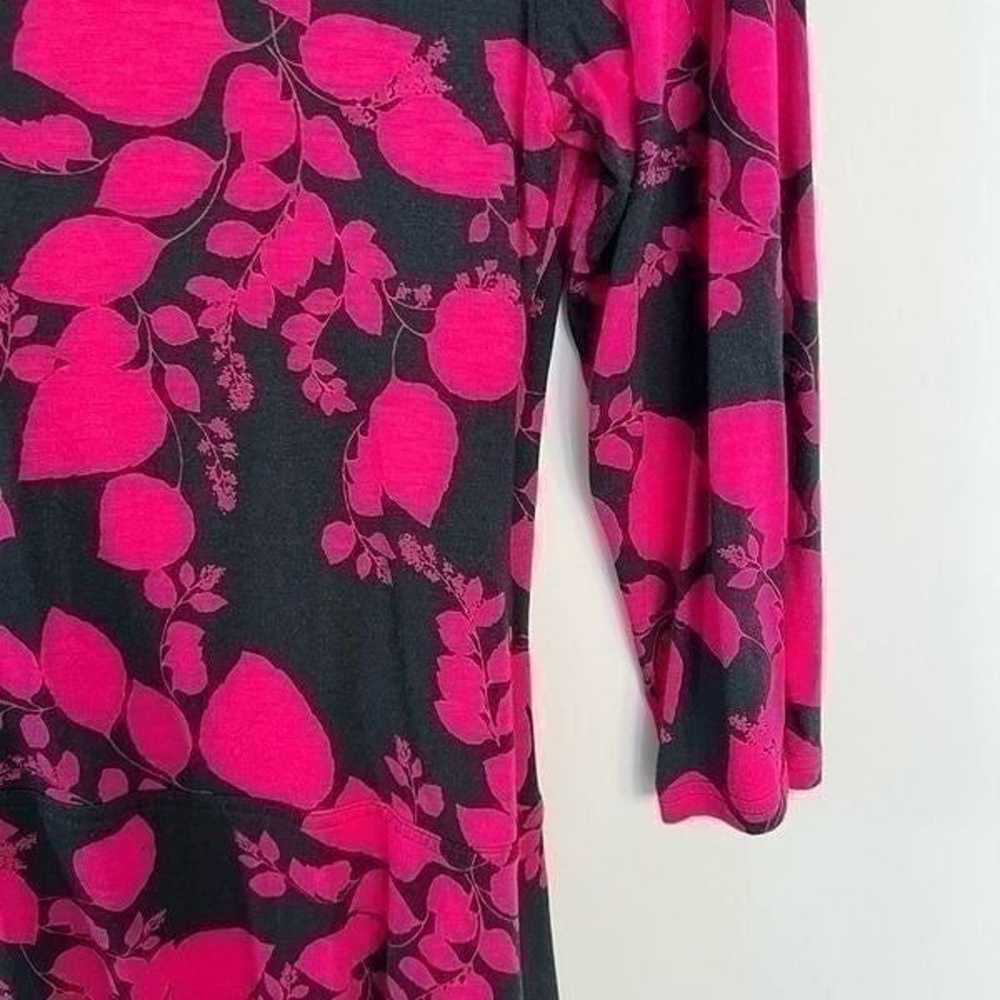 Garnet Hill Brianna Wrap Dress Pink Gray Floral F… - image 6