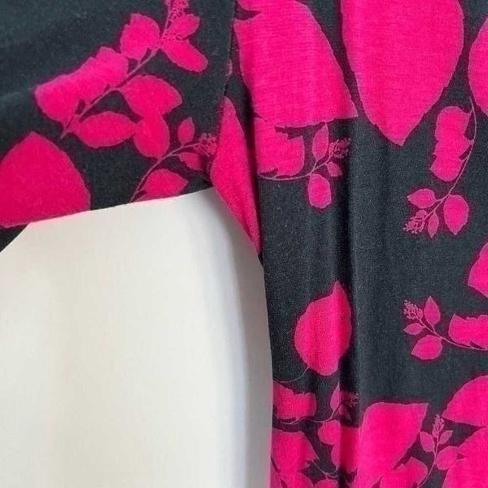 Garnet Hill Brianna Wrap Dress Pink Gray Floral F… - image 8