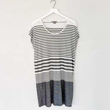 VINCE Striped Ombre T-Shirt Dress Medium