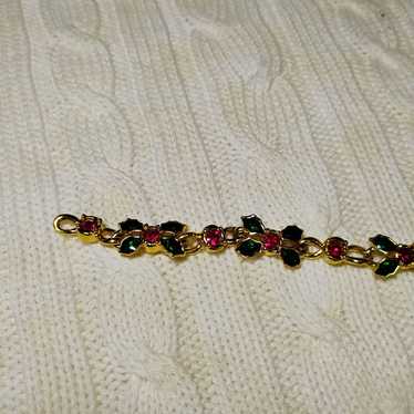 BraceletAvon Holiday Sparkle Christmas Link Brace… - image 1