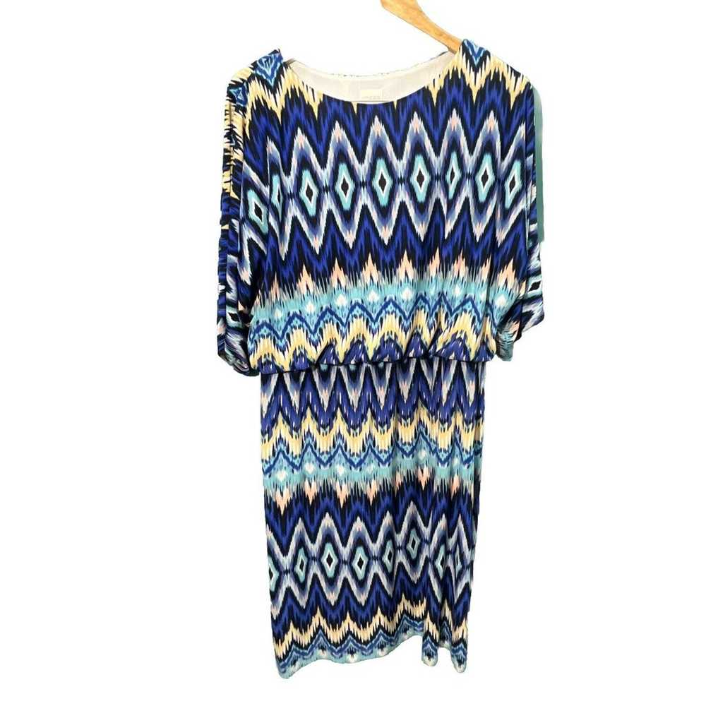 Chico's Geometric Ikat Tie Dye Cold Shoulder Cuto… - image 3