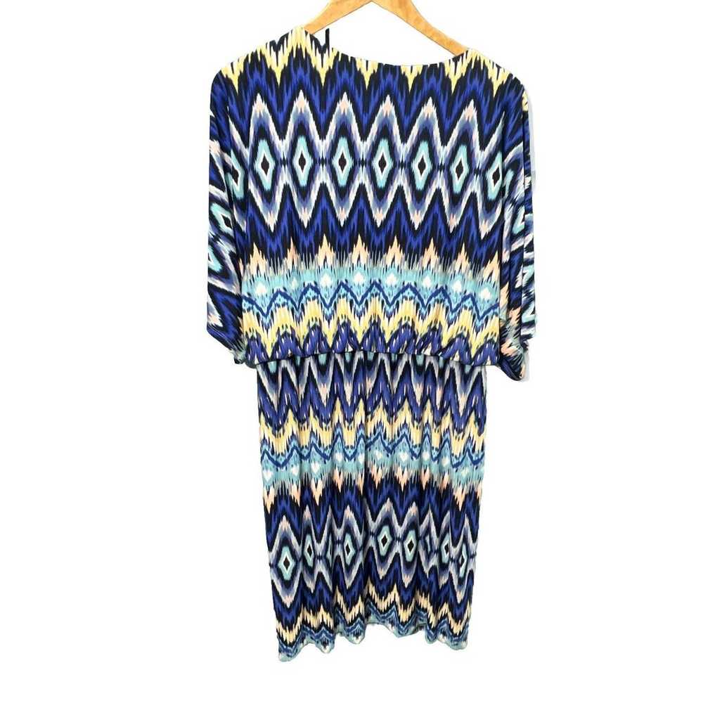 Chico's Geometric Ikat Tie Dye Cold Shoulder Cuto… - image 8