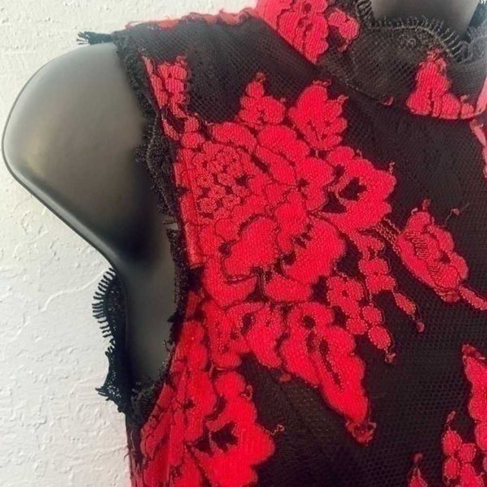 City Studio Black & Red Lace Floral Fit & Flare D… - image 3