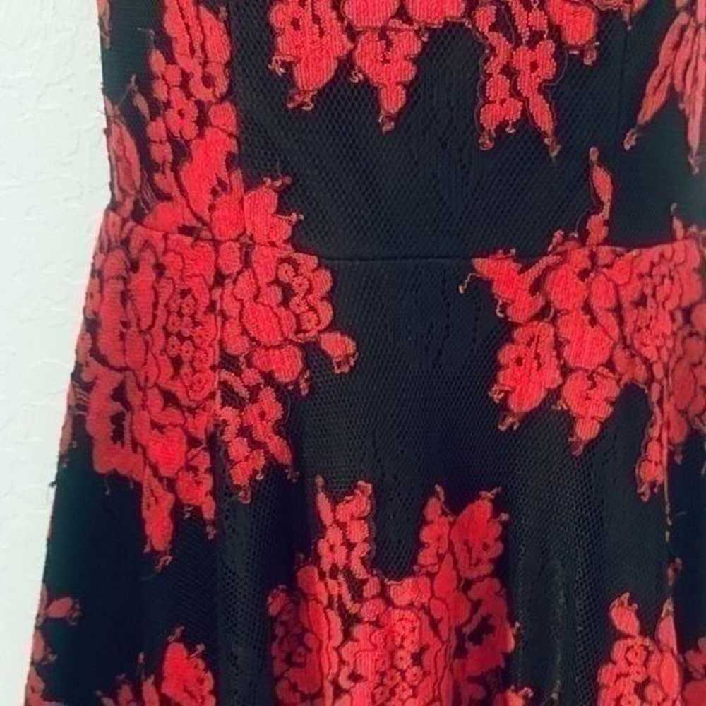 City Studio Black & Red Lace Floral Fit & Flare D… - image 4