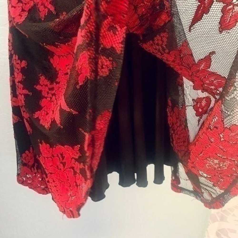 City Studio Black & Red Lace Floral Fit & Flare D… - image 6