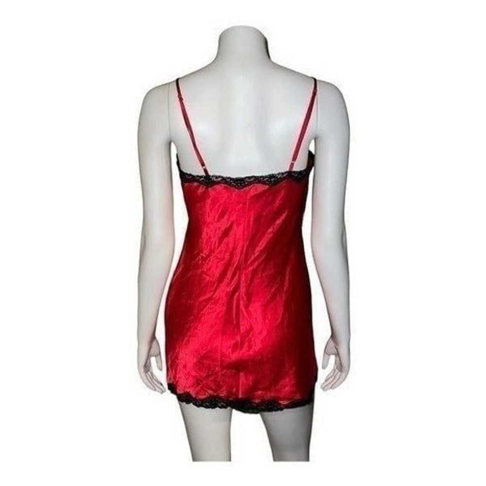 Victoria's Secret Red Satin Y2K Slipdress Chemise… - image 2