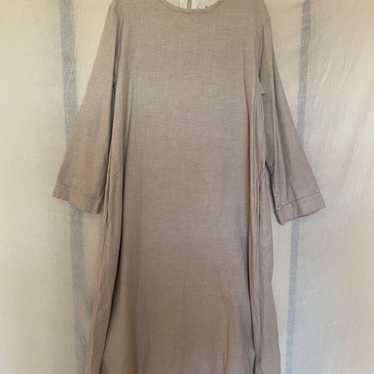 Muji Cotton A-Line Dress Beige M (Excellent Condit