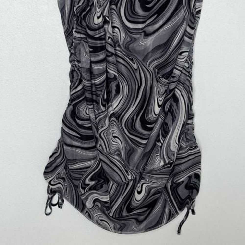 City Chic Whirlwind Swirl Sleeveless Ruched Bodyc… - image 9