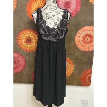 Nic & Dom Black Dress W/Rosette Embellishments Li… - image 1