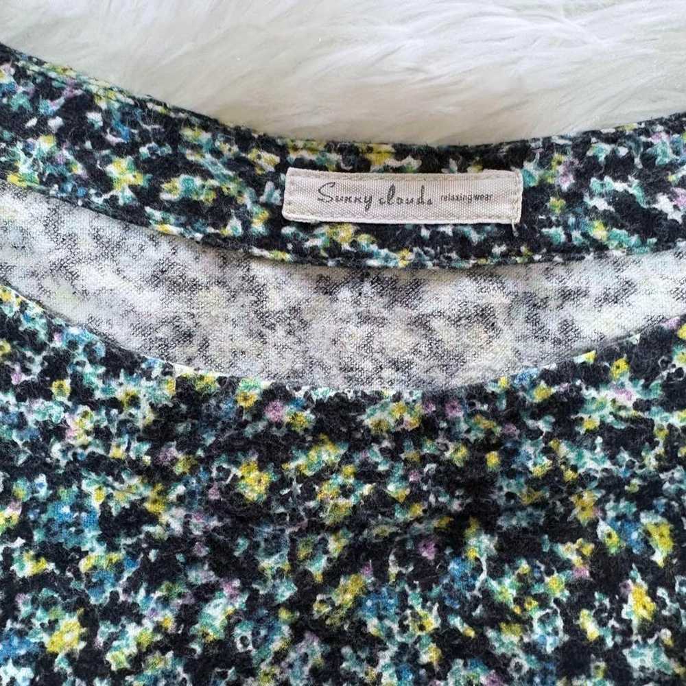 Sunny Clouds Small Flower Mini Dress Tunic LL - image 2