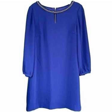 0122 Tahari Arthur S. Levin Cobalt Blue Gold Chain