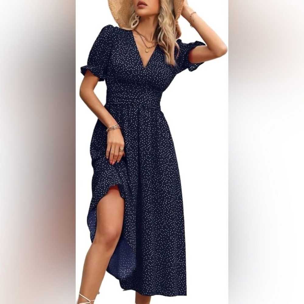 SHEIN 
Womens Dresses Boho Dress Short Sleeve Dot… - image 1