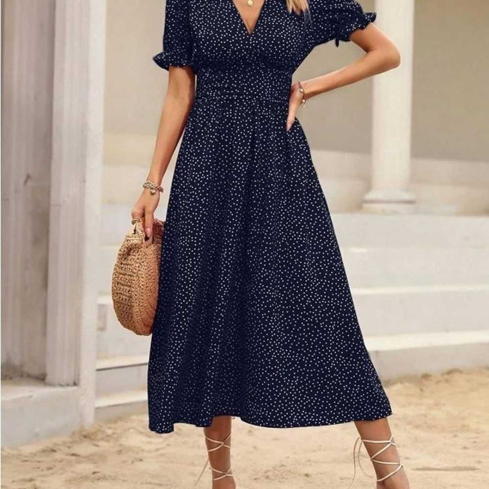 SHEIN 
Womens Dresses Boho Dress Short Sleeve Dot… - image 6